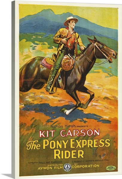 The Pony Express Rider Vintage Movie Poster Wall Art Canvas