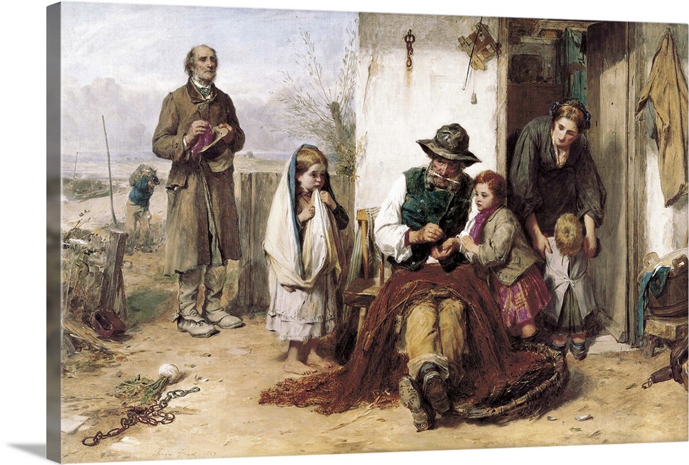 The Poor, Poor Man's Friend by Thomas Faed