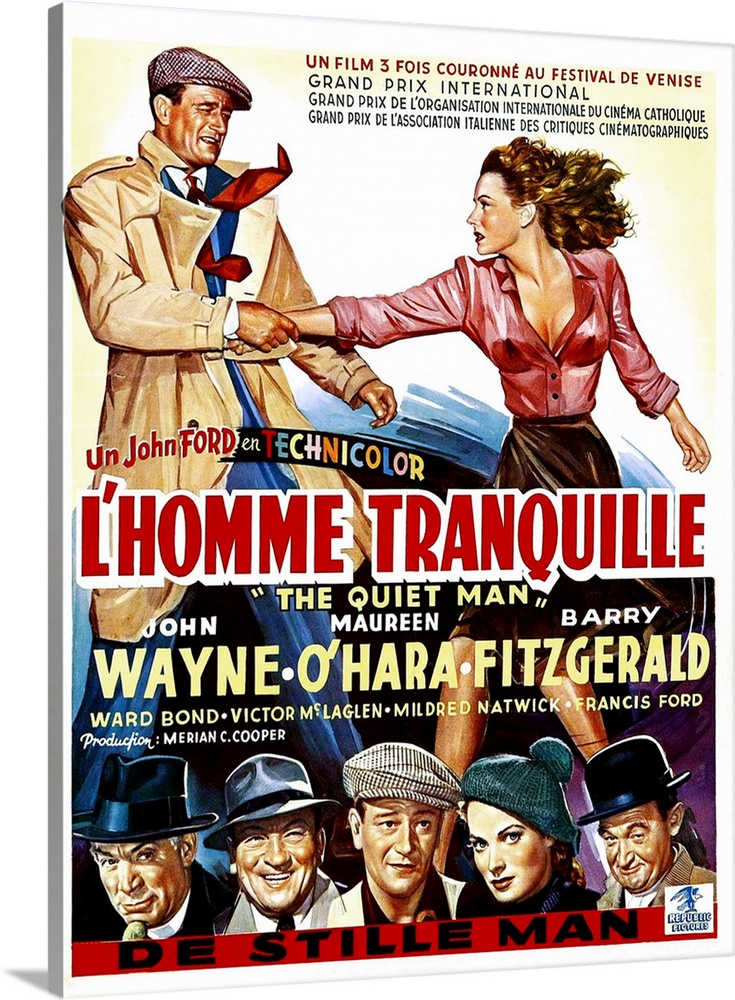 The Quiet Man (aka L'Homme Tranquille), (Top, From Left): John Wayne, Maureen O'Hara, (Bottom, From Left): Ward Bond, Vict...