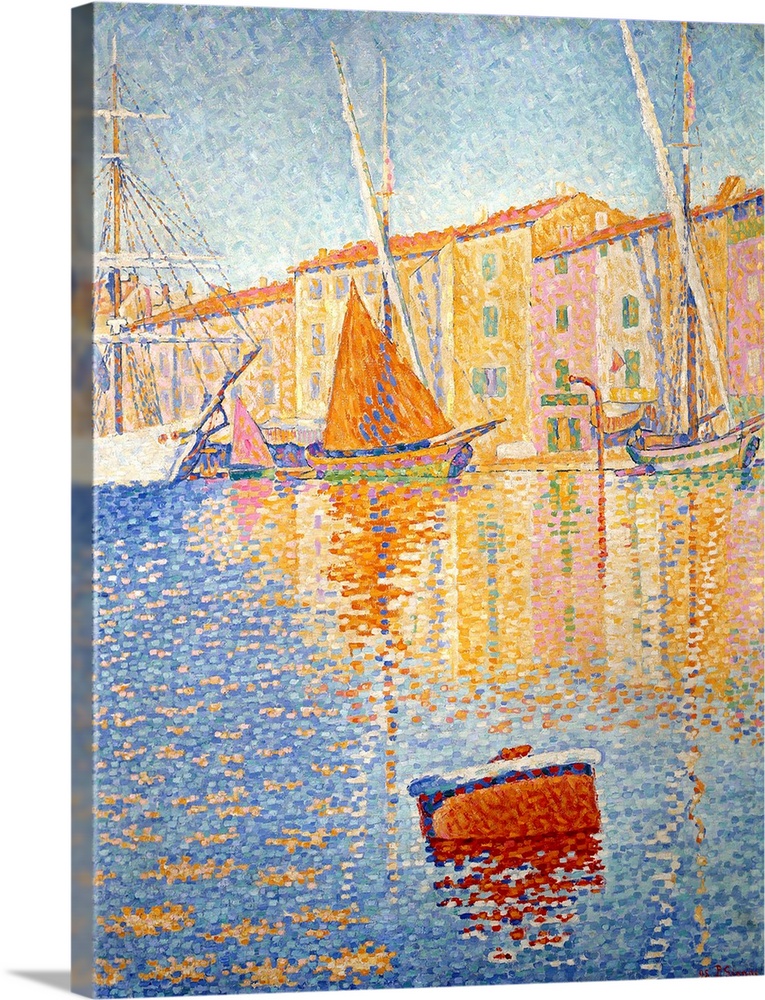 3683 , Paul Signac (1863-1935), French School. The Red Buoy. 1895. Oil on canvas