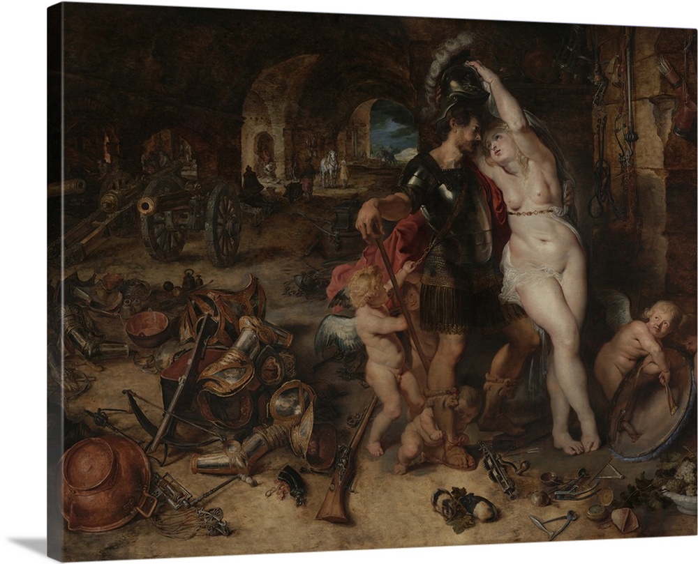 The Return from War: Mars Disarmed by Venus, by Peter Paul Rubens and Jan Brueghel the Elder, 1610-12, Flemish painting, o...