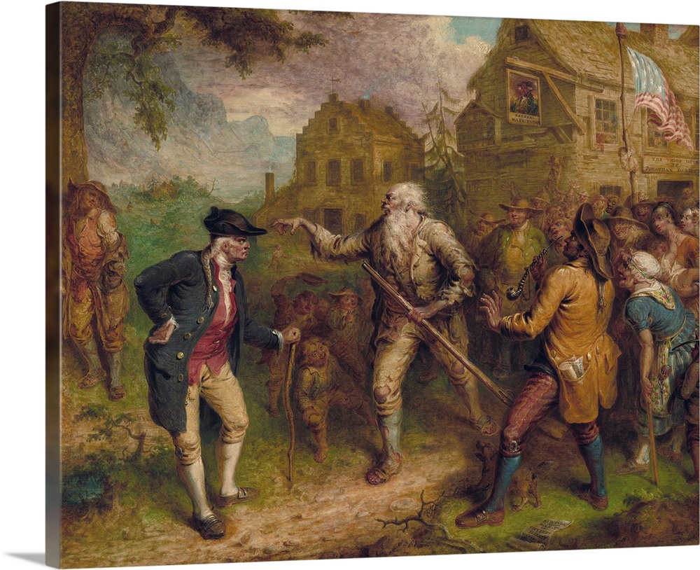 The Return of Rip Van Winkle, by John Quidor, 1849, American painting, oil on canvas. After sleeping through the Revolutio...