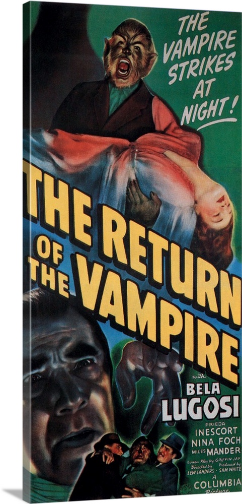 THE RETURN OF THE VAMPIRE, bottom left: Bela Lugosi, 1944.