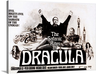 The Satanic Rites Of Dracula - Vintage Movie Poster