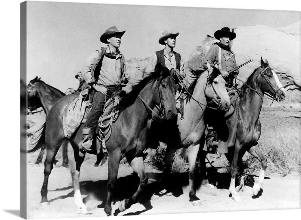 The Searchers, Harry Carey, Jr., Jeffrey Hunter, John Wayne, 1956.