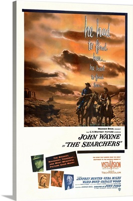 The Searchers, John Wayne, Vera Miles, Jeffrey Hunter, Ward Bond, 1956