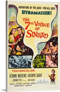 The Seventh Voyage Of Sinbad - Vintage Movie Poster image thumbnail