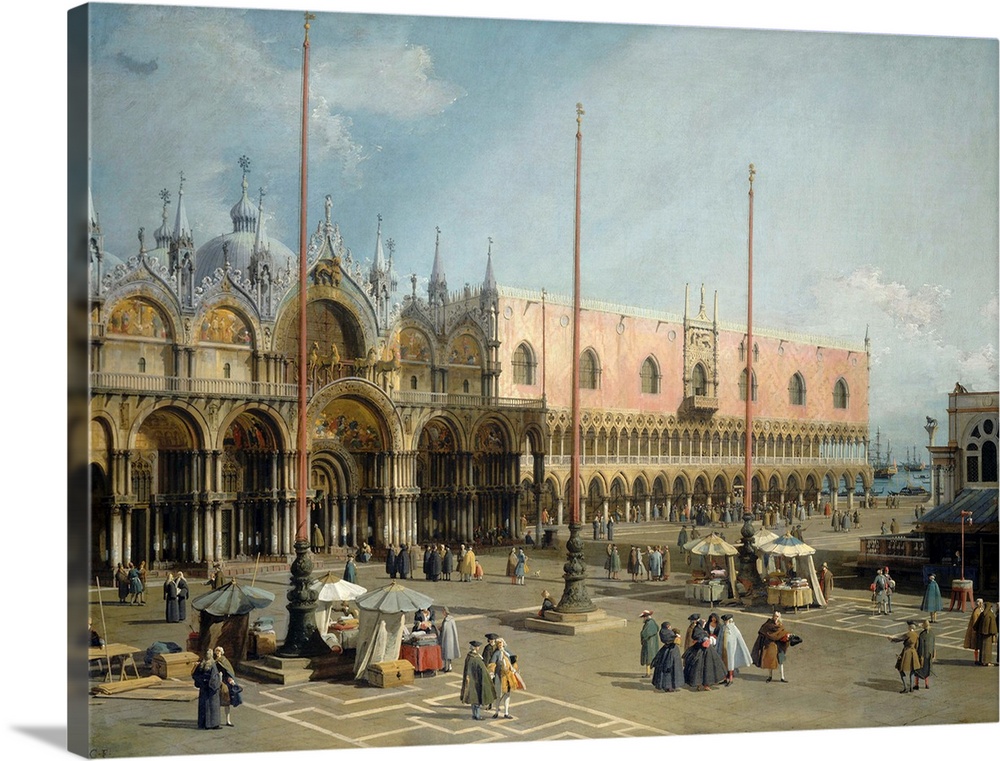 ARTCANVAS The Square of Saint Mark's Venice by Canaletto Canvas Art Print