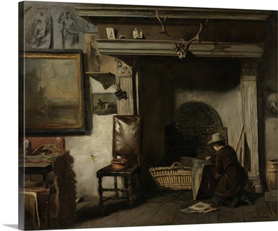 The Studio of the Haarlem Painter Pieter Frederik van Os, by Anton Mauve, c. 1856-57
