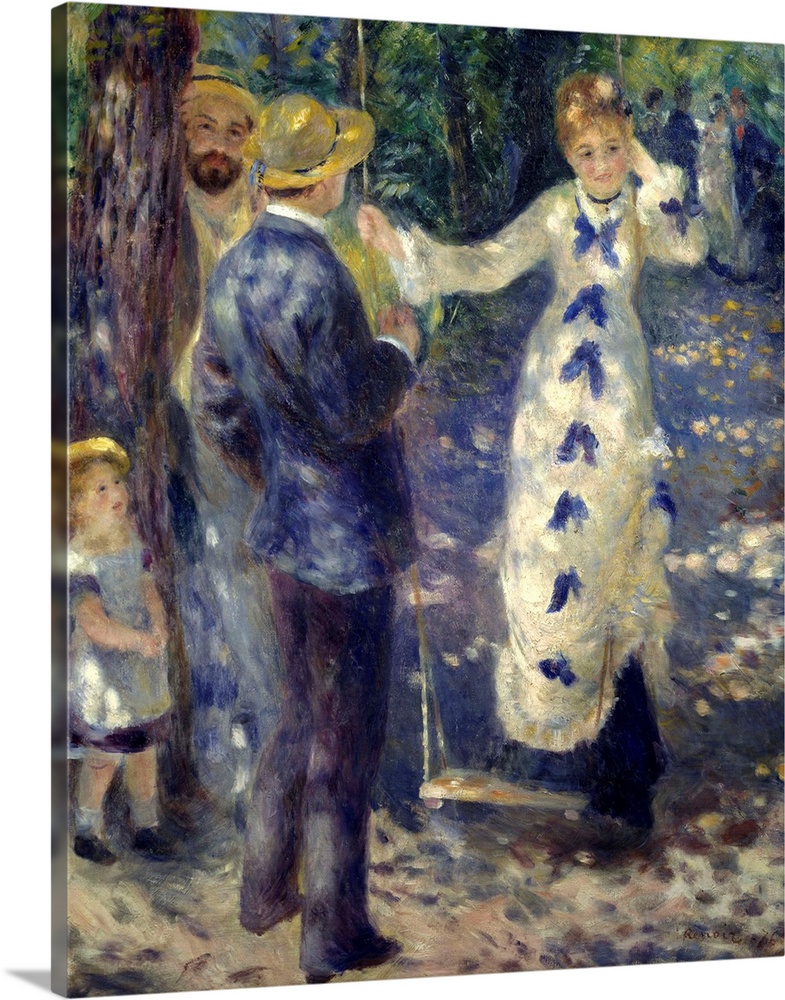 3711, Pierre Auguste Renoir, French School. The Swing. 1876. Oil on canvas, 0.92 x 0.73 m. Paris, musee d'Orsay. C3711, Re...