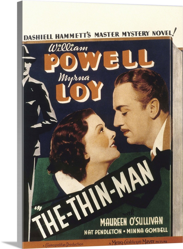 THE THIN MAN, Myrna Loy, William Powell, 1934.