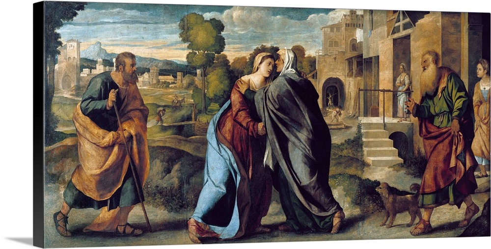 Palma, Jacopo (1480-1528). The Visitation (Visitazione). 1520-1522. Early work. Renaissance art. Cinquecento. Oil on canva...
