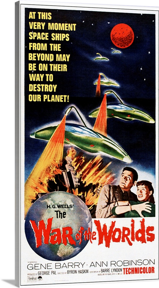 War of the Worlds Classic Movie Art Large Cinema CANVAS Print Gift A0 A1 A2 A3 
