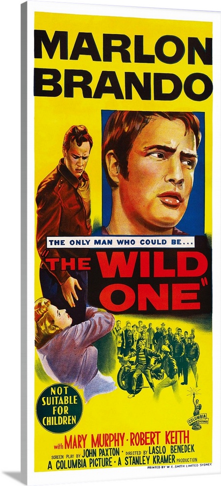 THE WILD ONE, Australian poster, Marlon Brando, Mary Murphy (bottom), 1953.