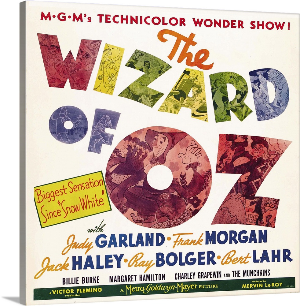 THE WIZARD OF OZ, jumbo window card, 1939.