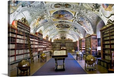 Theological Hall of the Library (1723-27). Strahov Monastery. Prague, Czech Republic