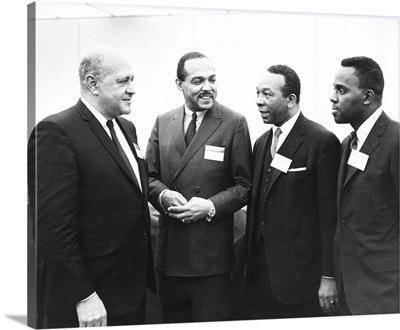 Three African-American mayors with, Robert Weaver