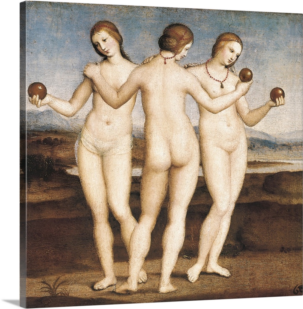 Three Graces. Aglaea, Euphrosyne and Thalia. 1504-1505. By Raphael. Conde  Museum, France Wall Art, Canvas Prints, Framed Prints, Wall Peels | Great  Big Canvas