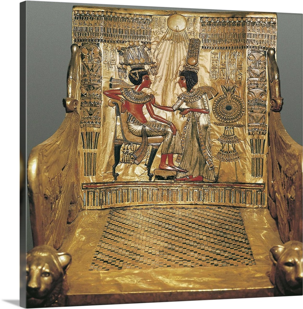 Throne of Tutankhamun. ca. 1340 BC. Egypt Stretched Canvas Print