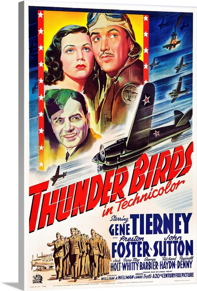Retro poster artwork for the film Thunder Birds.