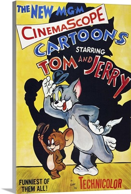 Tom And Jerry - Vintage Cartoon Poster