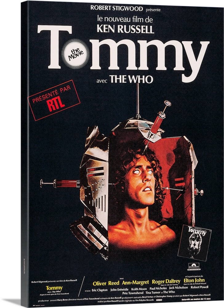 Tommy, Roger Daltrey On French Poster Art, 1975.