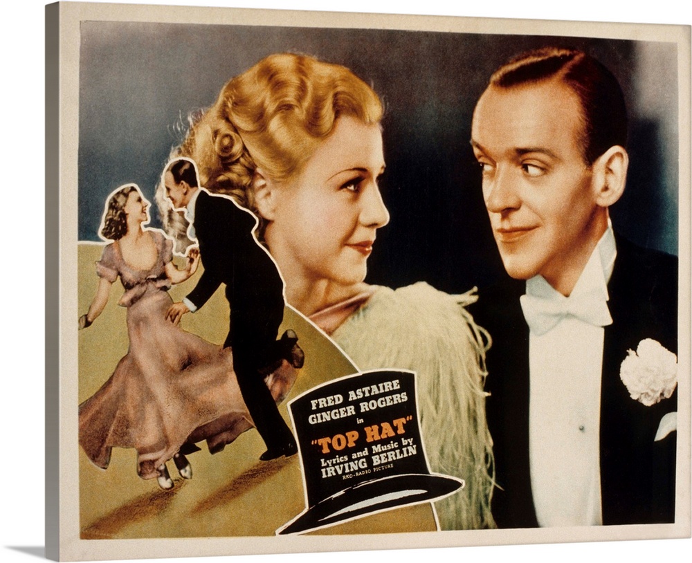TOP HAT, (lobbycard), Ginger Rogers, Fred Astaire, 1935
