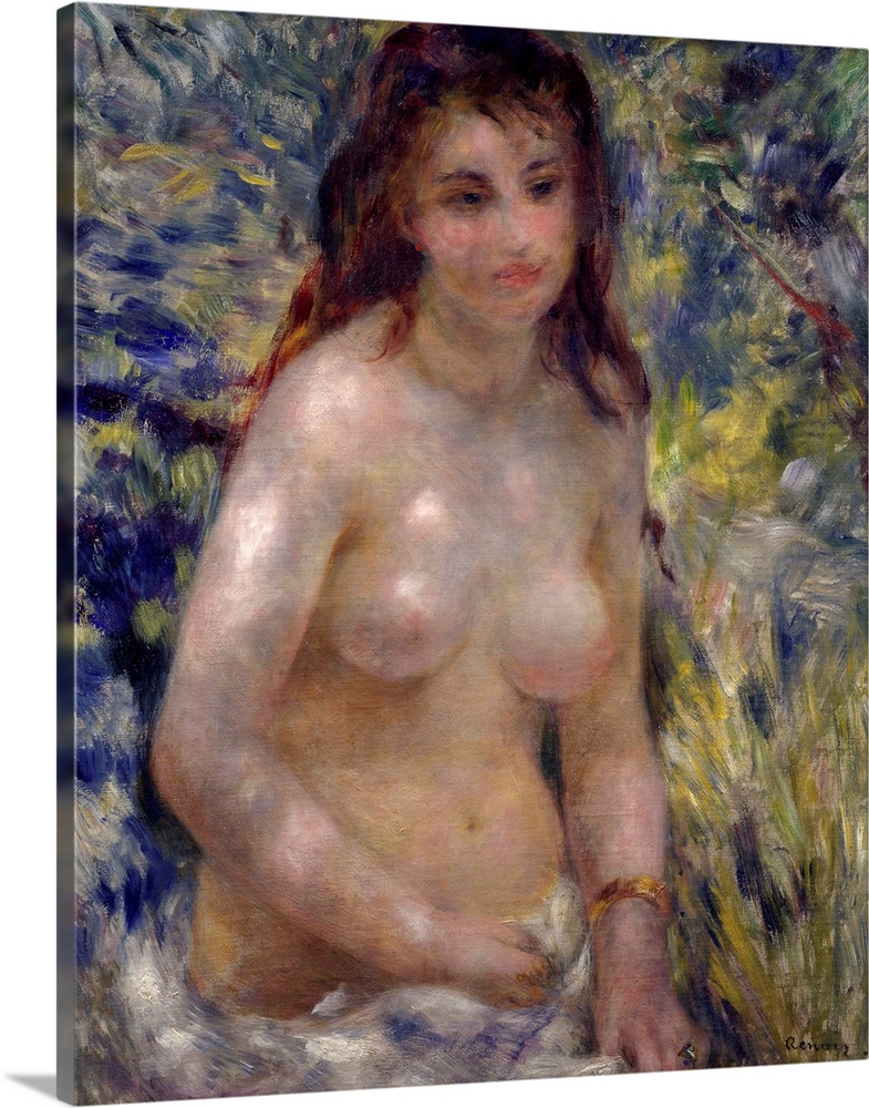 3769, Pierre Auguste Renoir, French School. Study. Torso, Sun effect. 1875. Oil on canvas, 0.81 x 0.65 m. Paris, musee d'O...