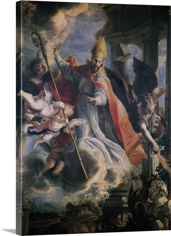 COELLO, Claudio (1642-1693). The Triumph of Saint Augistine. 1664. Baroque art. Oil on canvas. SPAIN. Madrid. Prado Museum. -