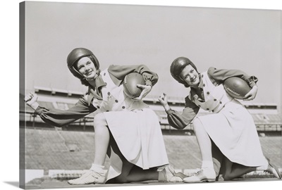 Two cheerleaders from Tulane University, Oct. 5, 1942