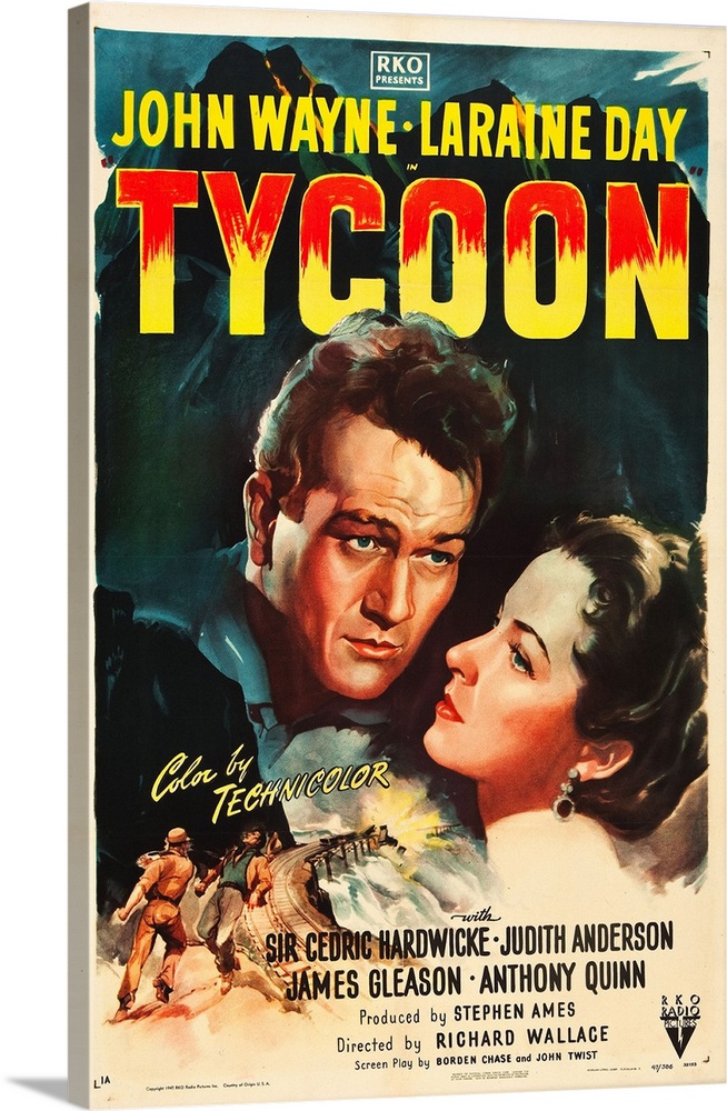 TYCOON, from left: John Wayne, Laraine Day, 1947.