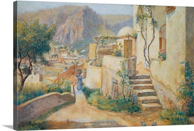 Urban Centre in Capri from the Street to Villa Jaris, by Arthur Glennie, 19th c