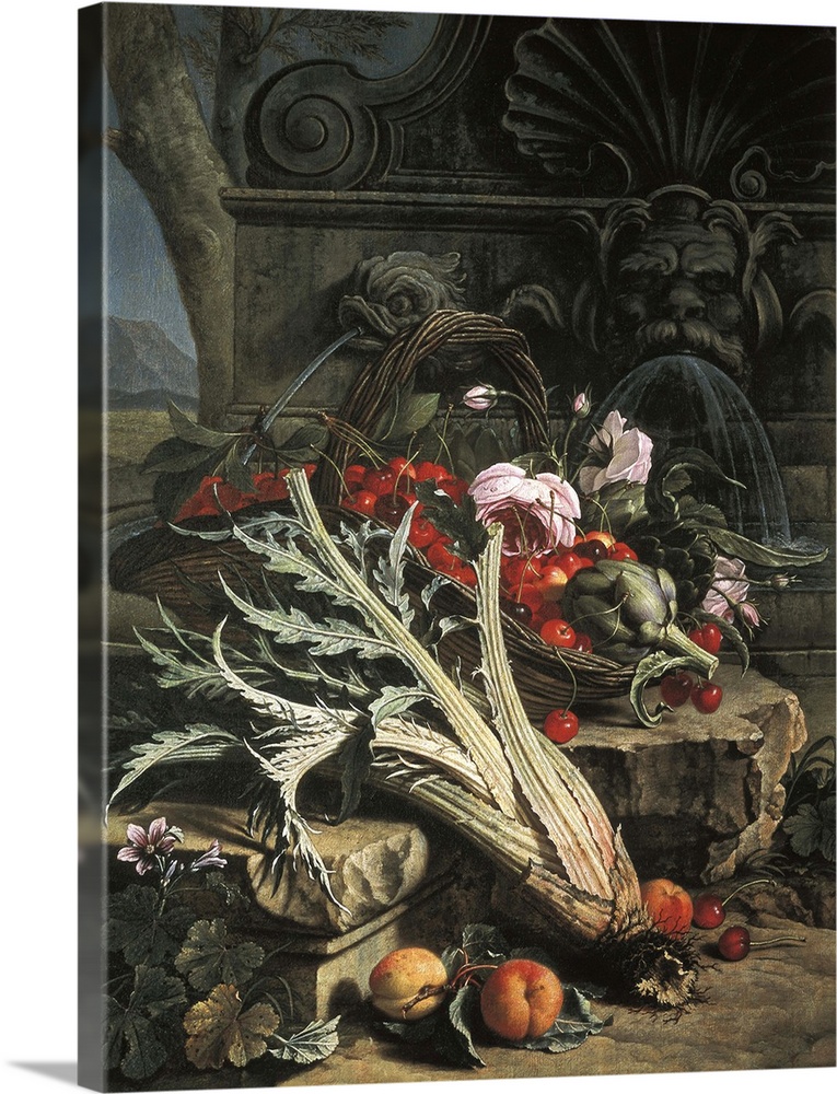 Vegetables and Fruits. 16th c.I - XVIII. Baroque art. Oil on canvas. ITALY. Rome. Galleria Nazionale d'Arte Antica (Nation...