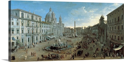 View of Piazza Navona, by Gaspare Vanvitelli, 18th c