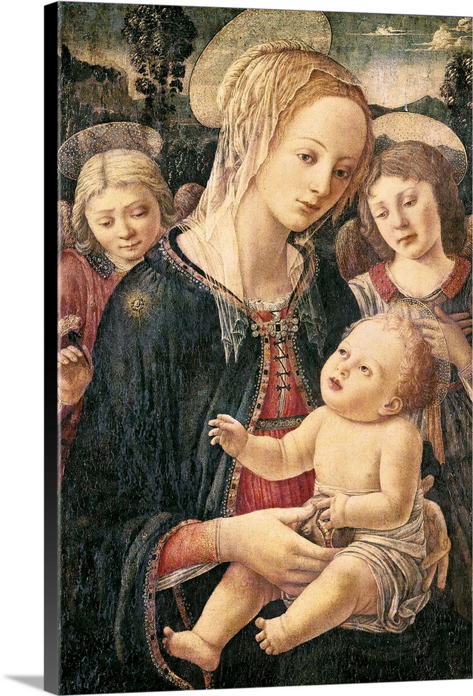 Lippi, Fra Filippino (1406-1469). Virgin and Child. 15th c. Renaissance art. Quattrocento. Oil on wood. SPAIN. Barcelona. ...