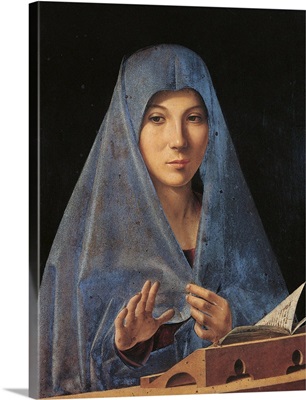 Virgin Annunciate, by Antonello da Messina, c. 1476-77. Sicilian Regional Art Gallery