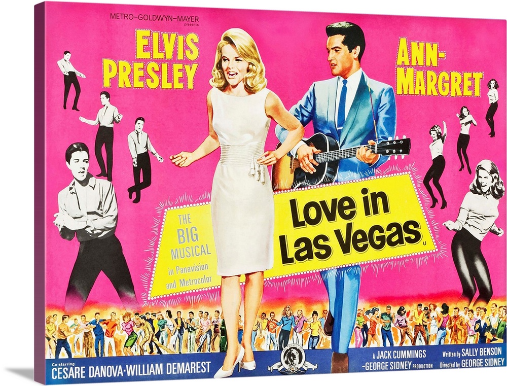 1964 Film VIVA LAS VEGAS Glossy 8x10 Photo ANN MARGRET and ELVIS PRESLEY Poster 