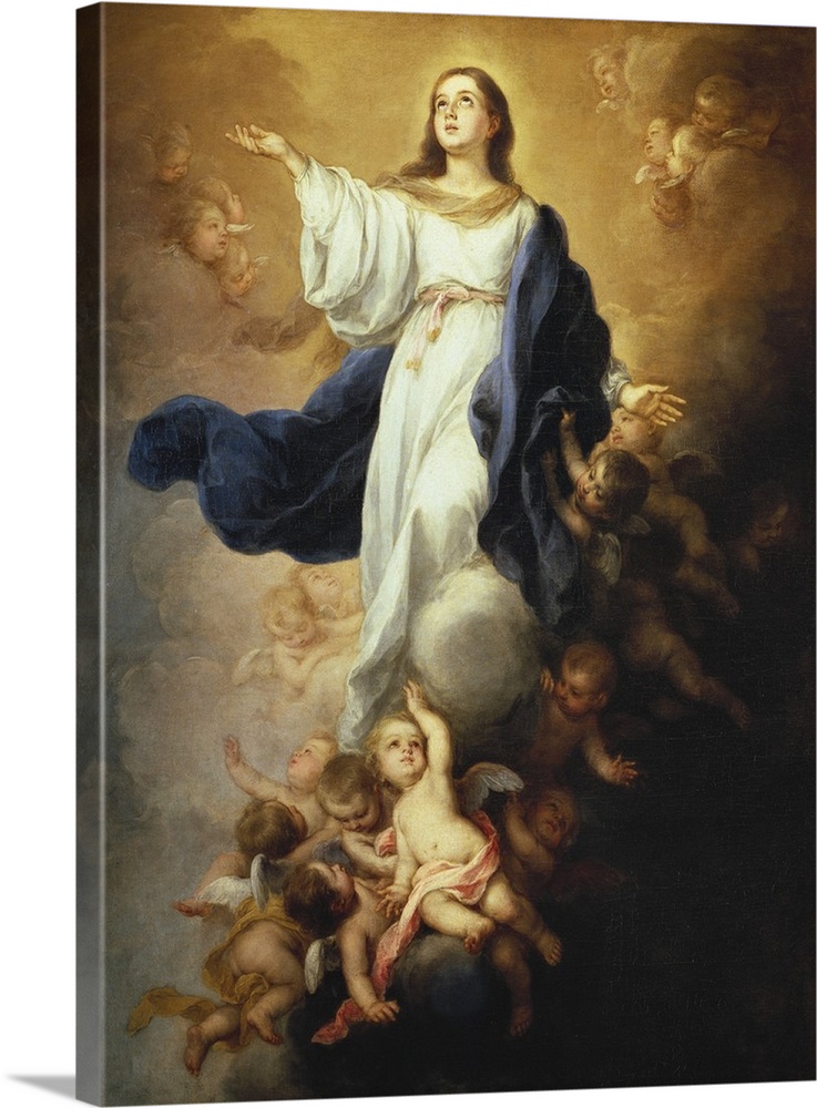 MURILLO, Bartolome Esteban (1617-1682). Walpole Immaculate Conception. ca. 1680. Baroque art. Oil on canvas. RUSSIA. Saint...