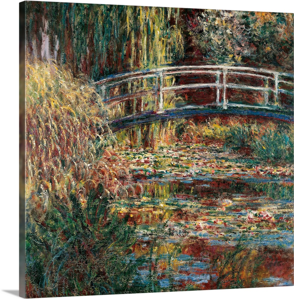 Water Lily Pond Pink Harmony, By Claude Monet, 1900. Paris, France  Solid-Faced Canvas Print