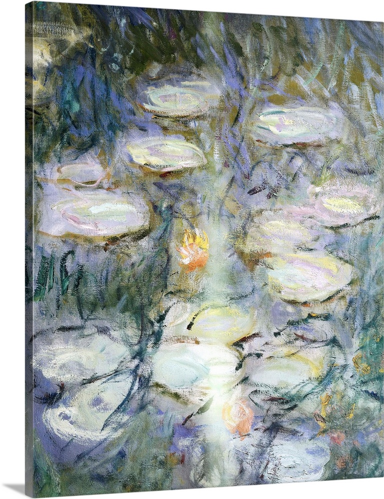 MONET, Claude (1840-1926). Waterlilies: Morning. 1916 - 1926. Detail. Impressionism. Oil on canvas. FRANCE. Paris. Oranger...