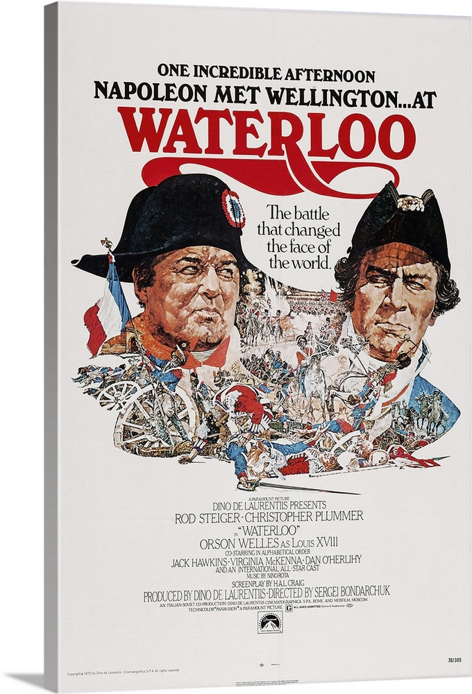 Retro poster artwork for the film Waterloo.