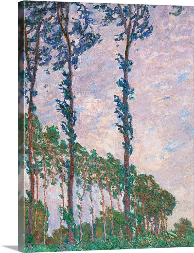 Wind Effect, Series of Poplars, by Claude Monet, 1891, 19th Century, oil on canvas, cm 100 x 73,5 - France, Ile de France,...