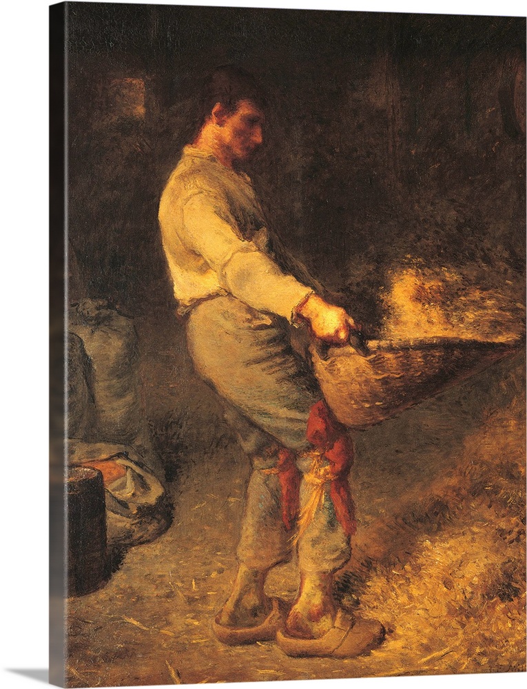 A Winnower, by Jean-Franois Millet, 1866 - 1868, 19th Century, oil on canvas, cm 79 x 58 - France, Ile de France, Paris, M...