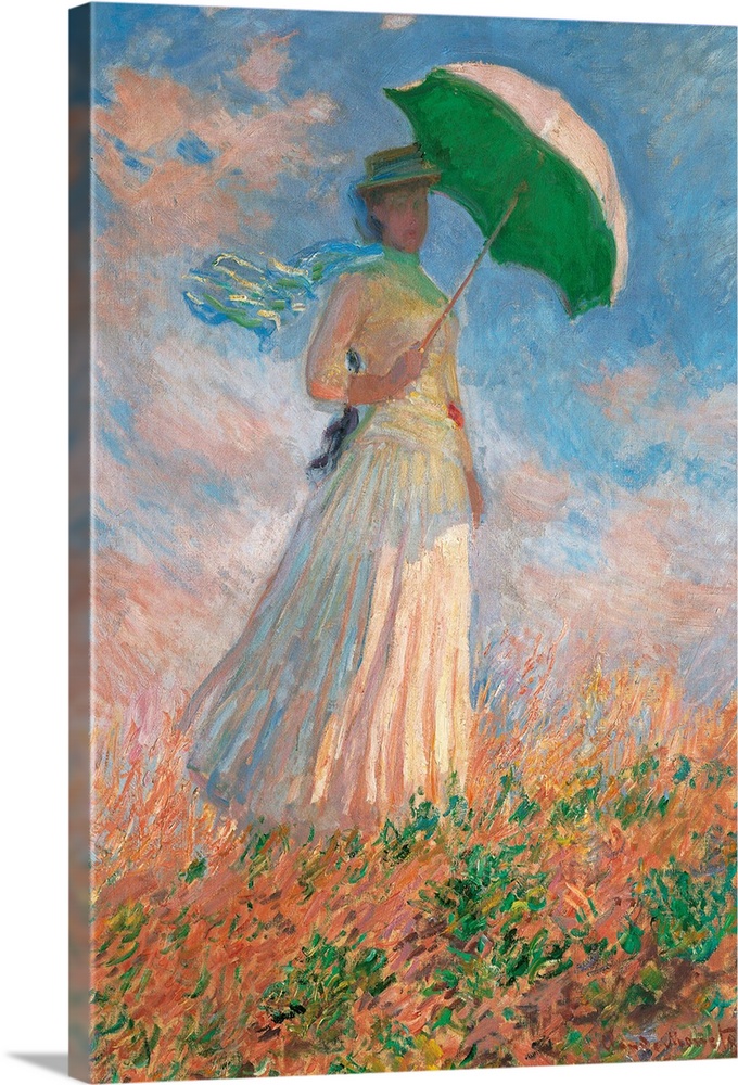 Woman with a Parasol Turned to the Right, by Claude Monet, 1886. Musee d'Orsay Canvas Prints, Framed Prints, Wall Peels | Big Canvas