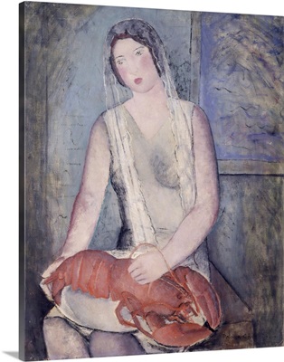 Woman With Lobster, By Paola Consolo Zanini, 1929