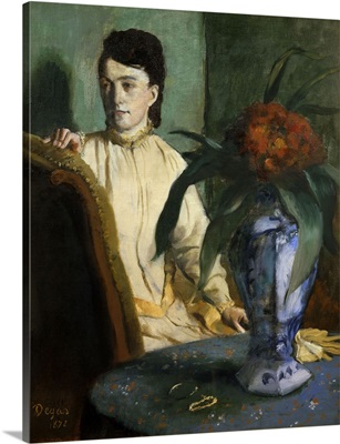 Woman with the Oriental Vase, 1872, Painting by French Impressionist Edgar Degas