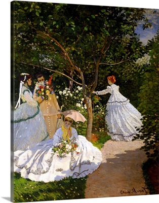 Women in the Garden at Ville d'Avray, 1867, By French impressionist Claude Monet