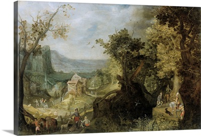 Wooded Landscape, by Anton Mirou, 1608