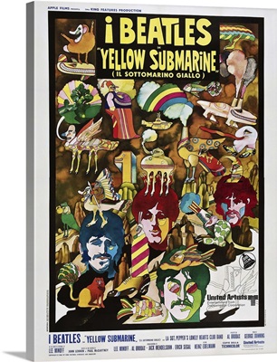 Yellow Submarine - Vintage Movie Poster (Italian)