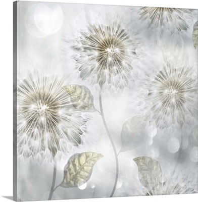 SUPERBE Dandelion Fleur Abstrait Toile #779 Qualité encadrée Photo Wall Art